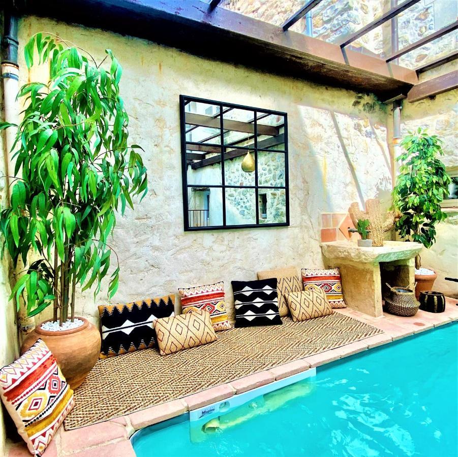 Gite De Groupe 9Ch Ou 3 Gites Independants De 3Ch - Patio Et Piscine Interieure Chauffee Toute L'Annee Vallon-Pont-dʼArc Zewnętrze zdjęcie