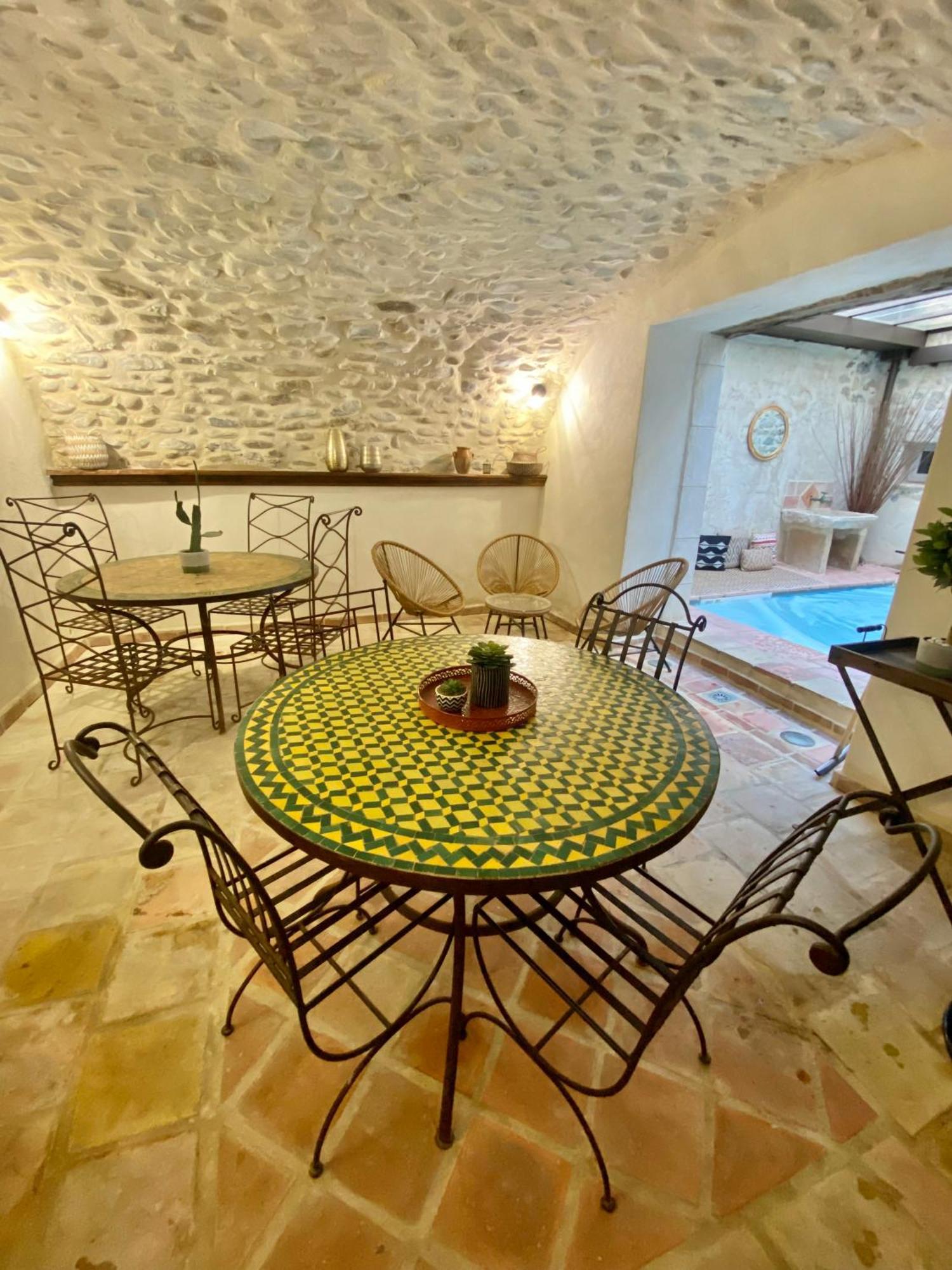 Gite De Groupe 9Ch Ou 3 Gites Independants De 3Ch - Patio Et Piscine Interieure Chauffee Toute L'Annee Vallon-Pont-dʼArc Zewnętrze zdjęcie